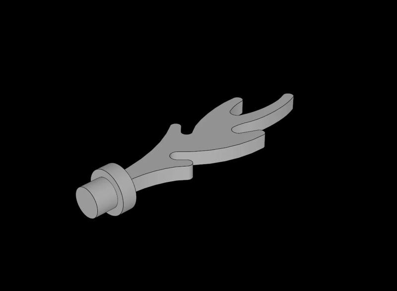 Lego Compatible (6126b.dat) Minifig Flame with Rim   