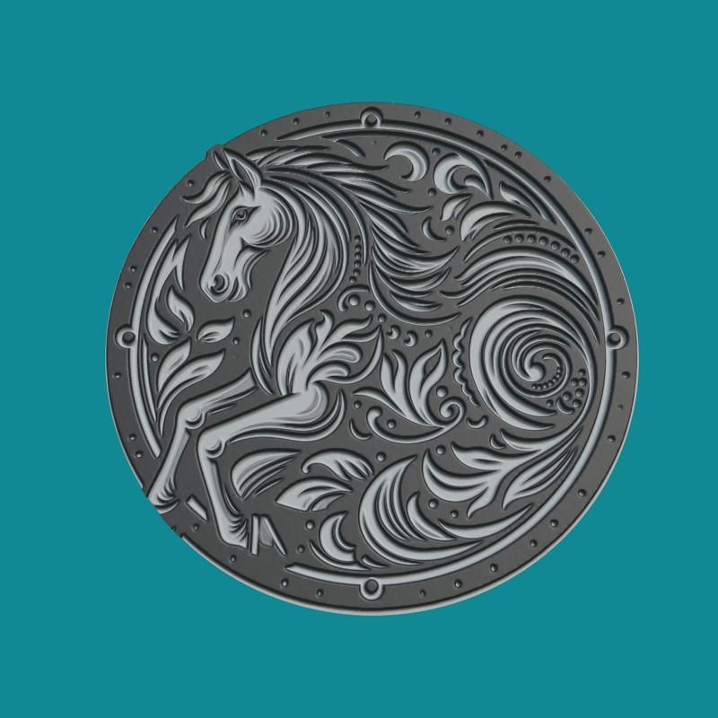 Horse Animal Medallion
