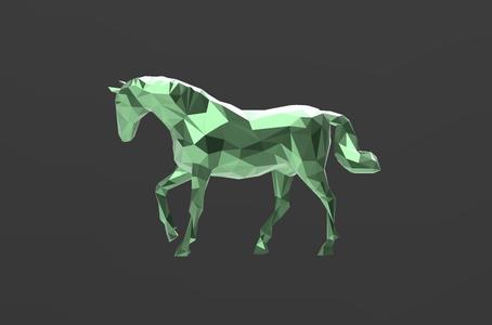 Walking Nobility Horse - Low Poly - Excellent Design - Decor