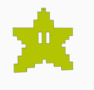 super Mario star Christmas tree ornament