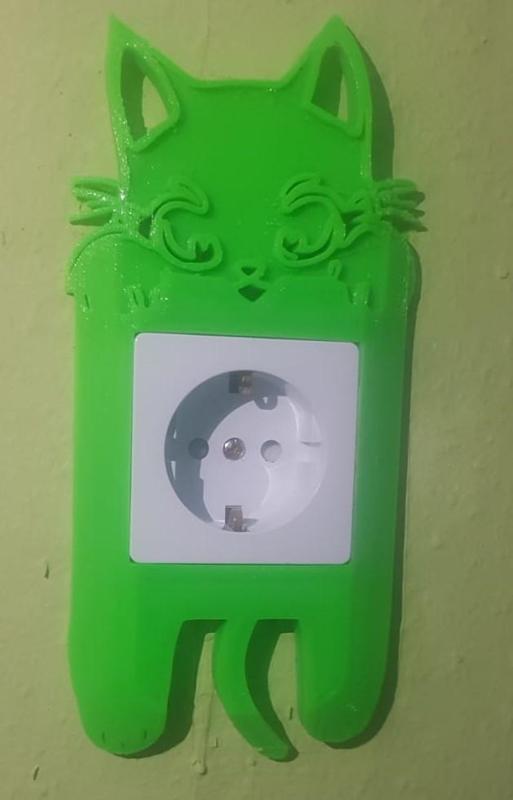 Cute Cat Wall Plug 230V German/ Katzen Steckdose 