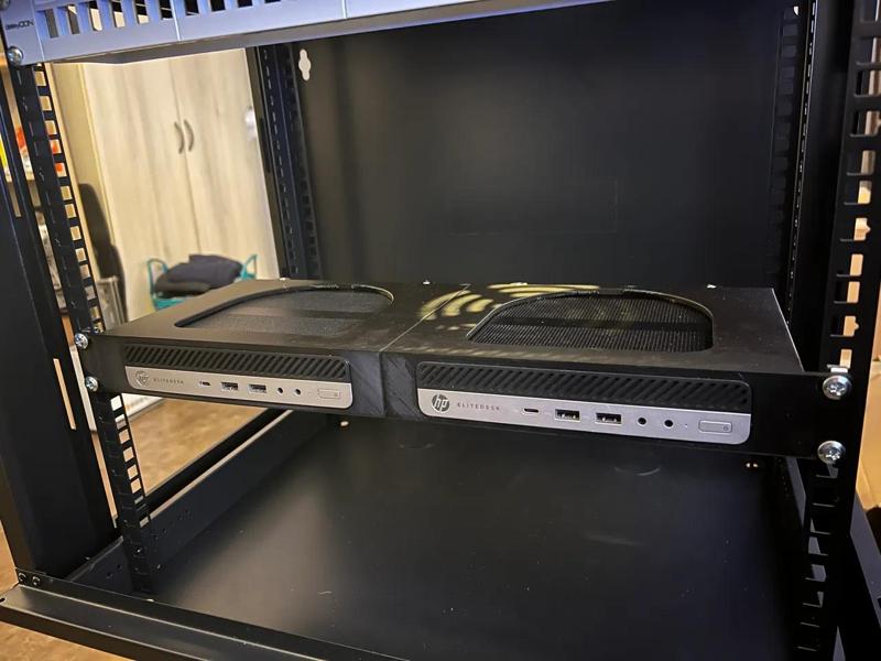 1U rackmount for HP Elitedesk G3 mini and newer   