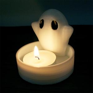 Halloween Candle Holder Decor EASY PRINT Cute Ghost Candle Holder Scary Ornament