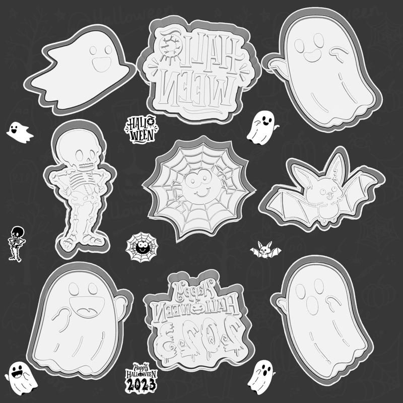 Halloween cookie cutters - night of frights set / bundle - 9 pieces