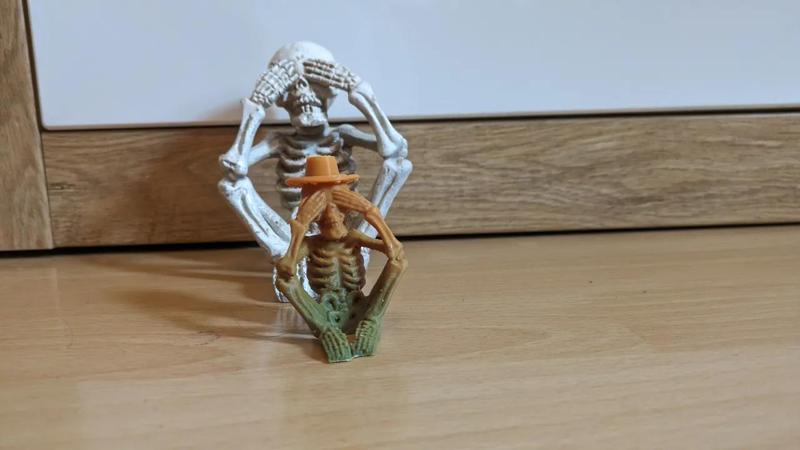 Skeleton with a Cowboy hat   