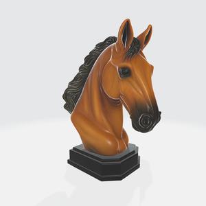 Horse Bust Statue – Decorative 3D Print Model for Display or Chess Knight