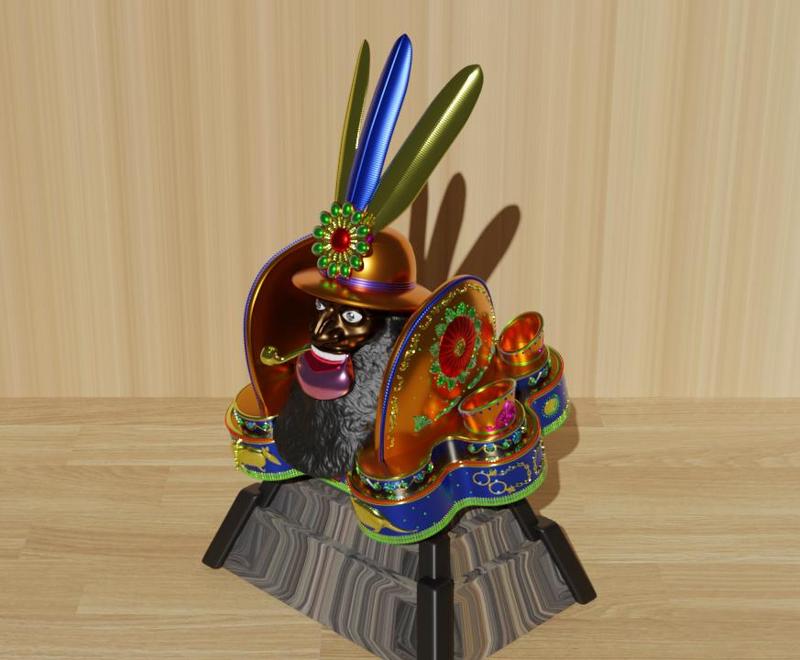 Morenada mask ornament - Adorno mascara morenada