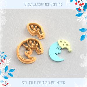 Moon CHRISTMAS POLYMER CLAY CUTTER