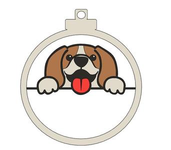 Christmas ball Beagle design