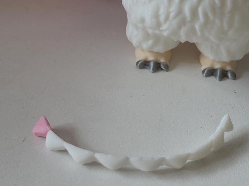 zimomo Archangel silver teeth, nose, and nails (labubu 3.0)