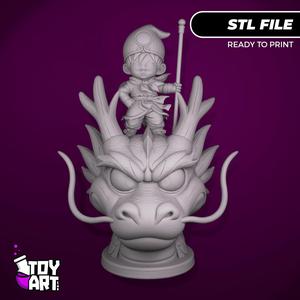 Gohan & Shenlong Intro - 2-Piece STL Diorama