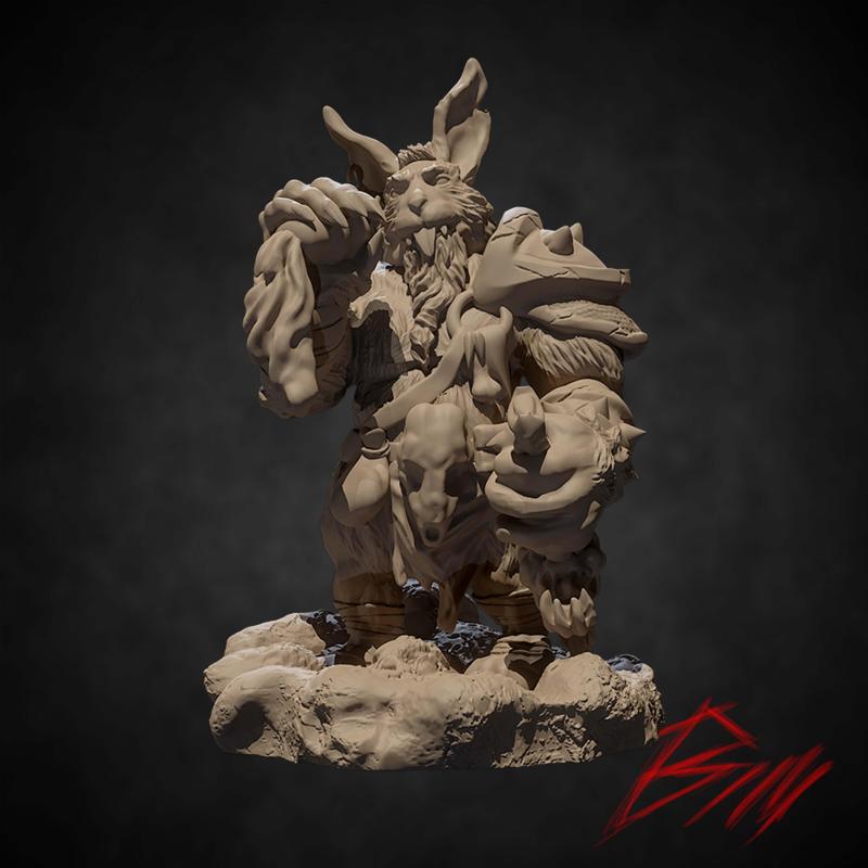 Warrior Rabbit Miniature
