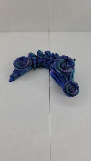 Rose Bone Dragon Keychain   