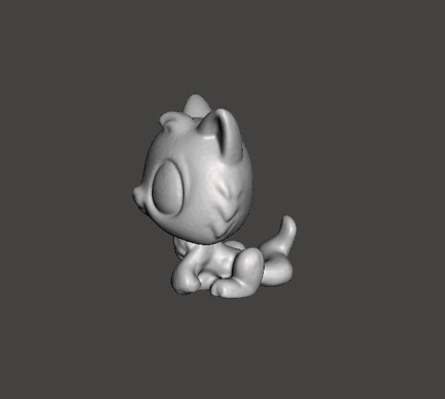 TOY FIGURINE OF FUNNY CAT FUNNY ANIMAL PET .STL .OBJ