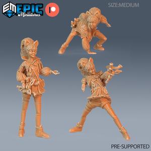 Squirrel Girl Set ‧ DnD Miniature ‧ Tabletop Miniatures ‧ Gaming Monster ‧ 3D Model ‧ RPG ‧ DnDminis ‧ STL FILE