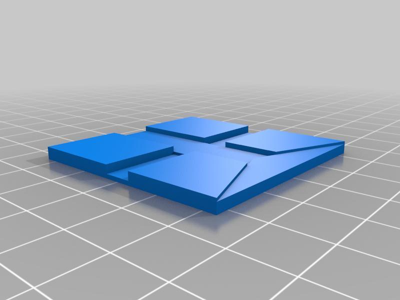 Low Poly 3D Carcassonne Tiles Base and River Easily stackable