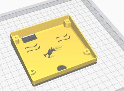 Ender 3 Pro LCD Cover with waves vent and logo