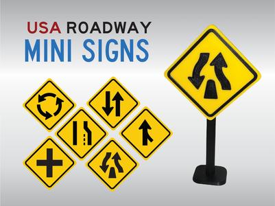 Merge - US Road Mini Signs