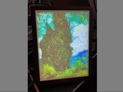 "Cypresses" Van Gogh Fine Art Lithophane