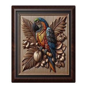 Parrot animal wall art relief wall decor