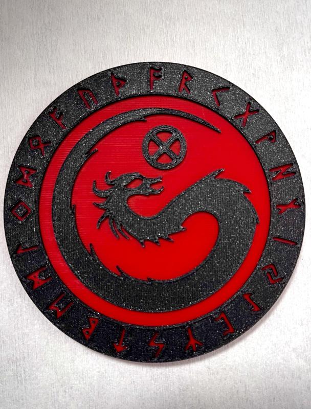 Dragon and cross coaster, podtácek