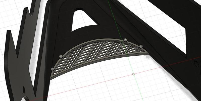 Additional chin air mesh