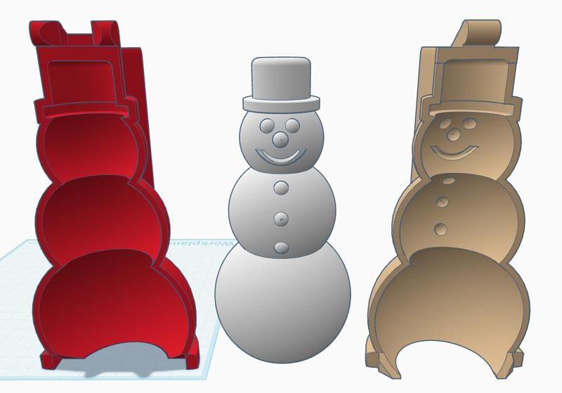 Snowman mold - makes 6.5" snowmen, perfect for kid fun in the snow or for decorating your front porch in the winter! Works at the beach too!
