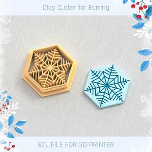 Snowflake Clay Cutter, Winter Earring Cutters, Christmas Clay Cutters, Mini Clay Cutters 3 Sizes