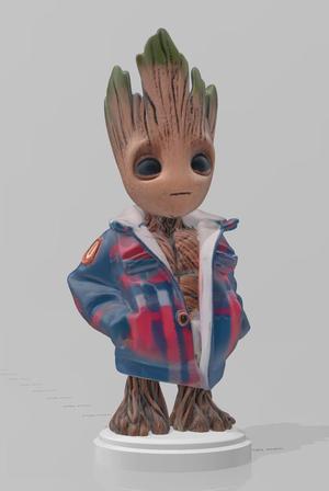 E34 Baby Groot with winter jacket