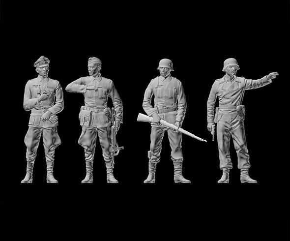 German soldiers 3D print mode