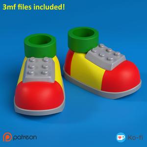 Knuckles the Echidna: Finger Shoes - (No Support / 3MF available)