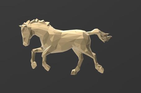 Crazy Horse - Low Poly - Excellent Design - Decor
