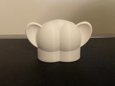 Butt with ears