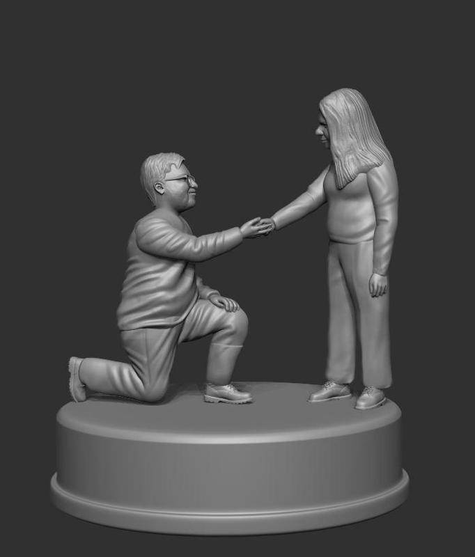 Couple In Proposing Pose