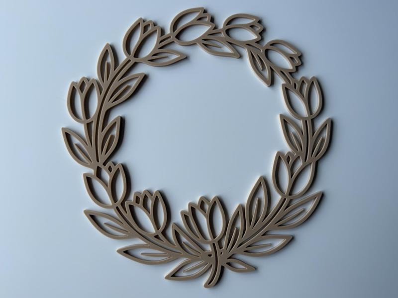 Floral wreath and door wreath for door and window