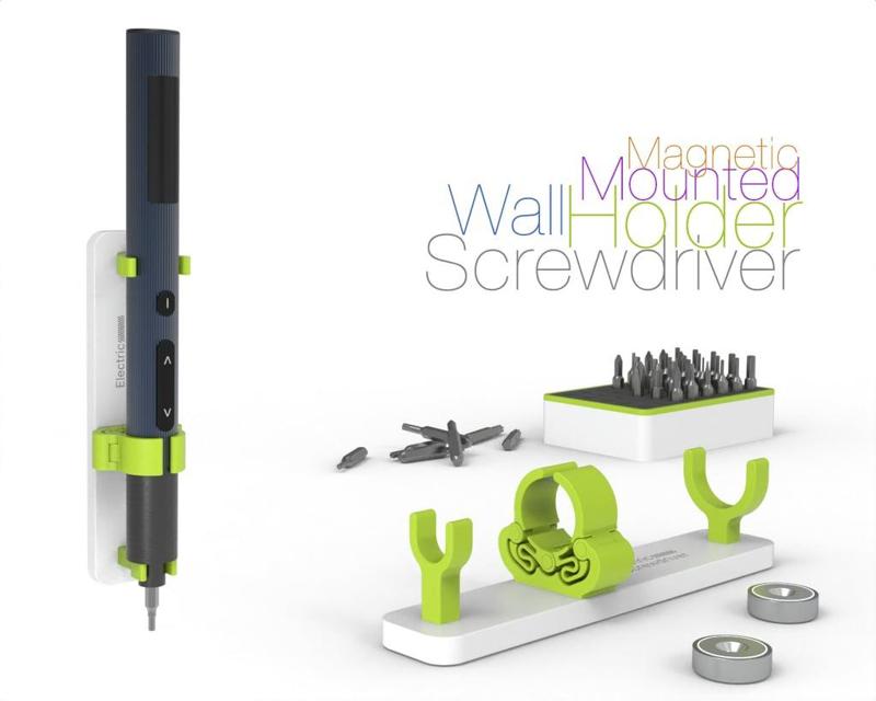 Wall-Mounted Screwdriver Holder