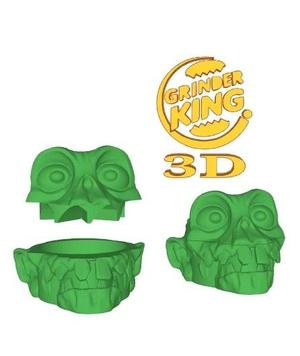 GRINDER GRINDERKING ZOMBIE GRINDERKING 77X77X60 MM READY TO PRINT - PRINT ON SITE - EASY PRINT