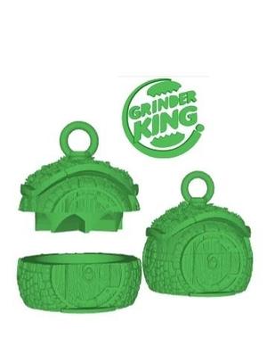 GRINDER GRINDER HOBBIT GREEN HOUSE GRINDERKING 75X75X80 MM -READY TO PRINT - PRINTING ON SITE - EASY PRINT- FDM SLA