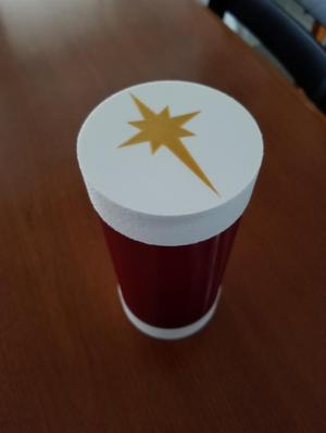 Decorative caps for gift/storage tube