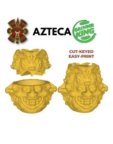 GRINDER GRINDER WEED CRUSHER AZTECA FELIZ CUT-KEYED GRINDERKING 90X100X100 MM PRINT-IN-PLACE EASY PRINT FDM SLA