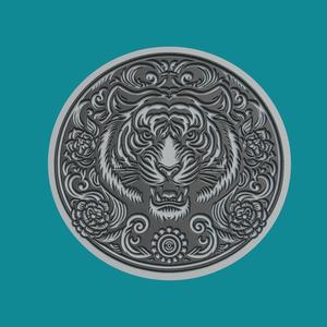 Tiger Animal Medallion