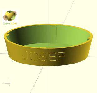 Parametric coaster with name