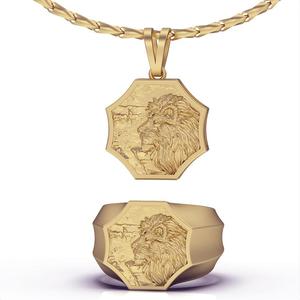 Lion pendant and ring