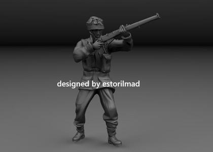 WW2 BRITISH RED DEVIL PARATROOPER IN ACTION ARNHEM v3