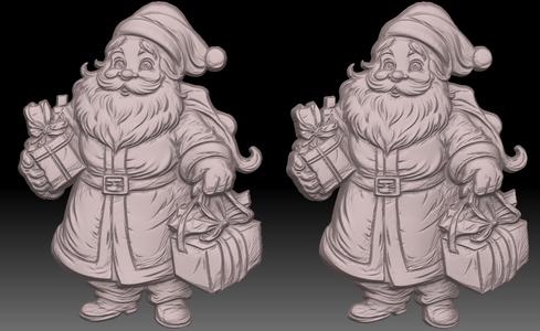 Santa Claus relief 3D print model