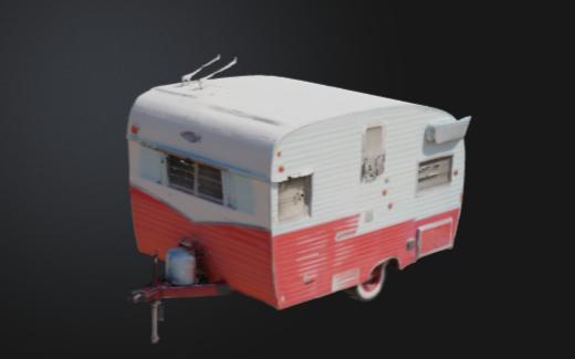 Vintage Shasta style camper trailer for resin printing