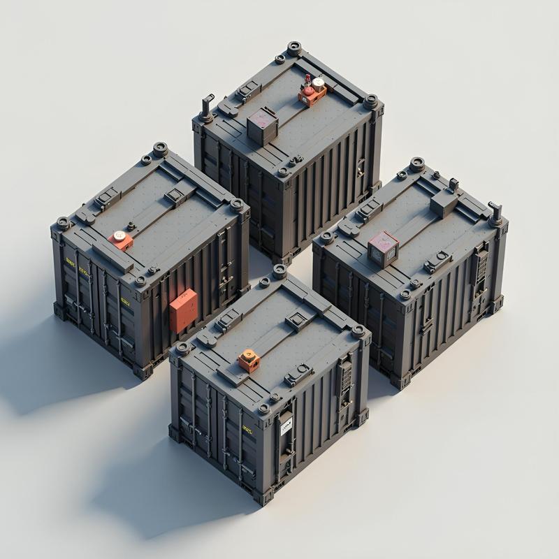 Industrial Sci-Fi Container Set | Modular Storage Units for Dioramas & Miniature Displays