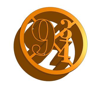 9-3/4 platform harry potter cookie cutter
