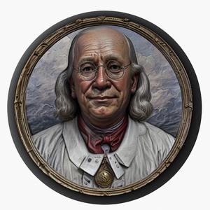 Benjamin Franklin medallion pendant