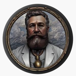 Alexander Graham Bell medallion pendant